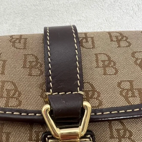 Dooney & Bourke Signature Brown Wristlet - Picture 5 of 6